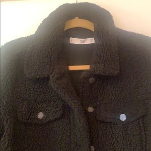 Black teddy coat